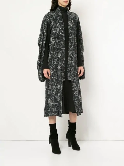 Shop Macgraw Medici Kimono Coat In Black