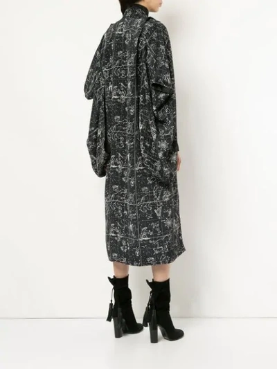 Shop Macgraw Medici Kimono Coat In Black