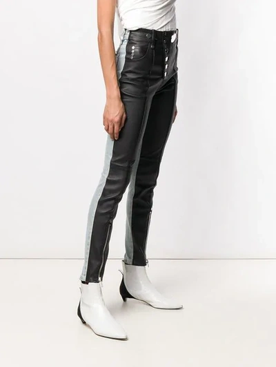 ALEXANDER WANG LEATHER DENIM PANT W SNAP DETS ALEXANDER WANG - 黑色