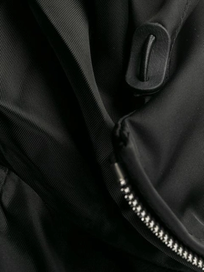 Shop Prada Padded Zip Fastening Coat In Black