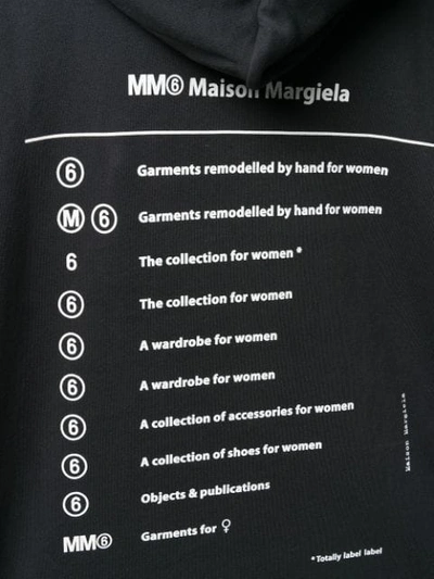 Shop Mm6 Maison Margiela Totally Label Hoodie In Black