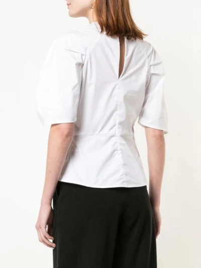 Shop Proenza Schouler Crisp Cotton Tied Top In White