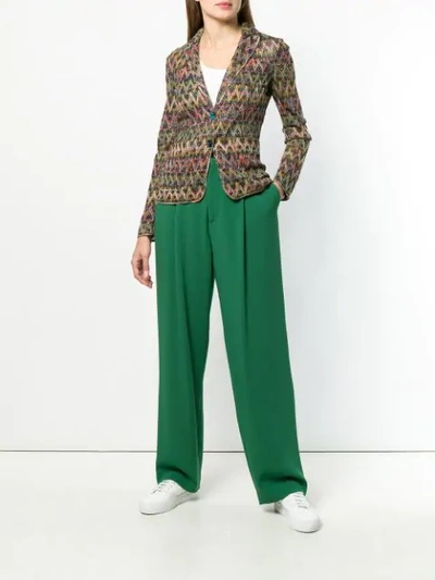 Shop Missoni Zigzag Knit Blazer - Green