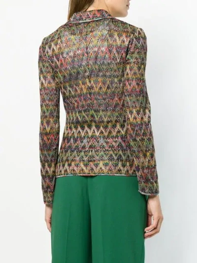 Shop Missoni Zigzag Knit Blazer - Green