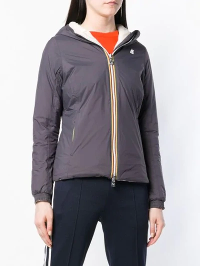 Shop K-way Lily Warm Fitted Jacket In Grey