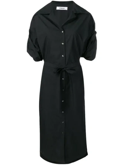 Shop Chalayan Poplin Shirt Dress In Black