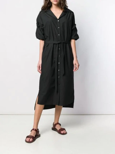 Shop Chalayan Poplin Shirt Dress In Black