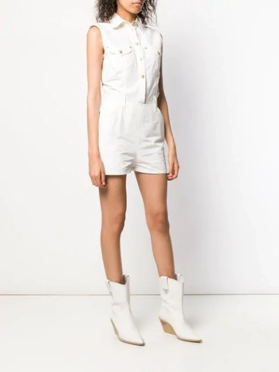 Pre-owned Versace 1990's Sleeveless Playsuit In White