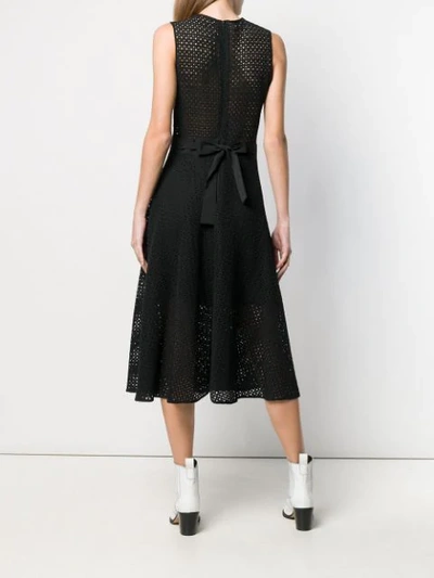 Shop Pinko Embroidered Midi Dress In Black