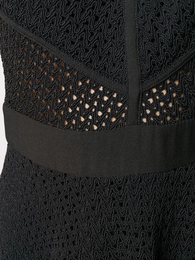 Shop Pinko Embroidered Midi Dress In Black