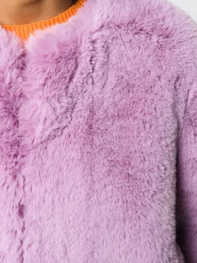 Shop Stine Goya Faux Fur Jacket In Pink