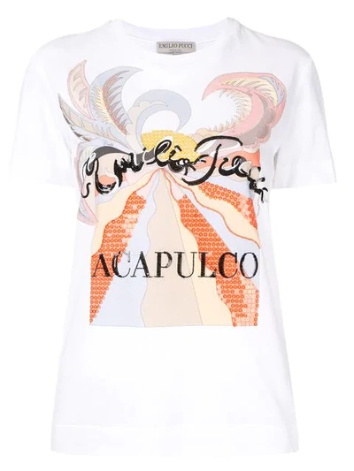 Shop Emilio Pucci Acapulco T-shirt In White