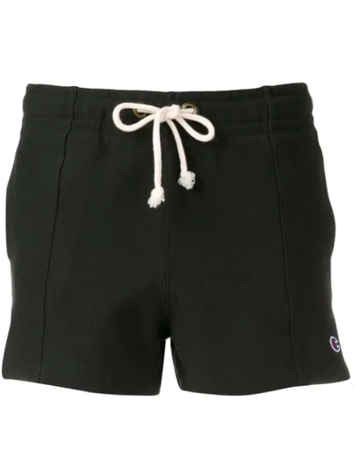 Shop Champion Embroidered Logo Track Shorts In Black