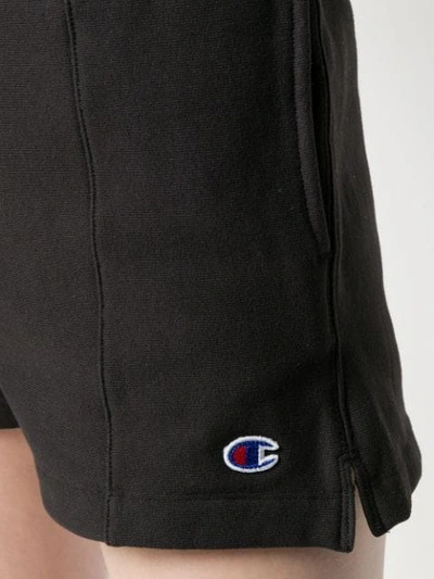 Shop Champion Embroidered Logo Track Shorts In Black
