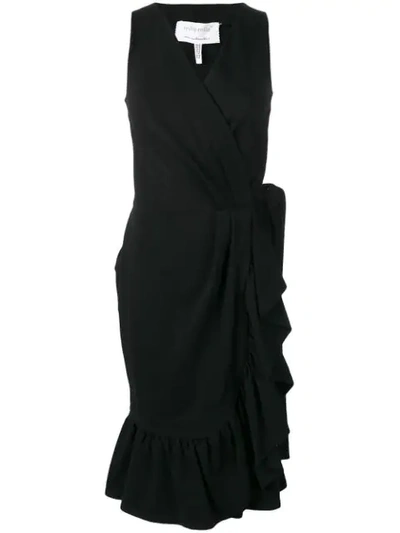 Shop Milla Milla Ruffled Wrap Dress In Black