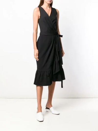 Shop Milla Milla Ruffled Wrap Dress In Black