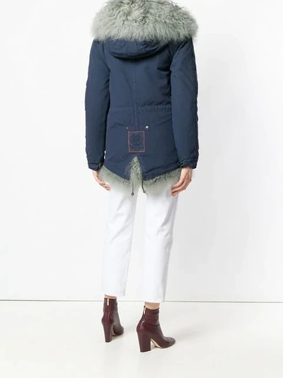 MR & MRS ITALY TRIMMED HOODED PARKA - 蓝色