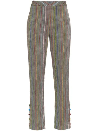 彩虹条纹长裤
