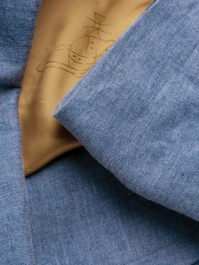 Pre-owned Vivienne Westwood Double-breasted Peplum Jacket In Blue