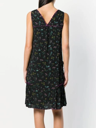 Shop Coach Floral Print Pleated Dress In Blc
