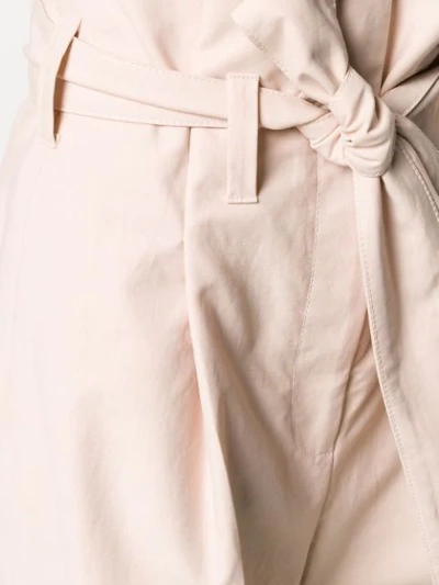 Shop Stella Mccartney Tie Waist Paperbag In Pink