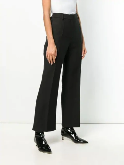 Shop Valentino Tailored High Waisted Trousers In Black