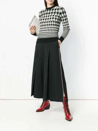 Shop Stella Mccartney Piped Wide Leg Trousers In 1000 Black