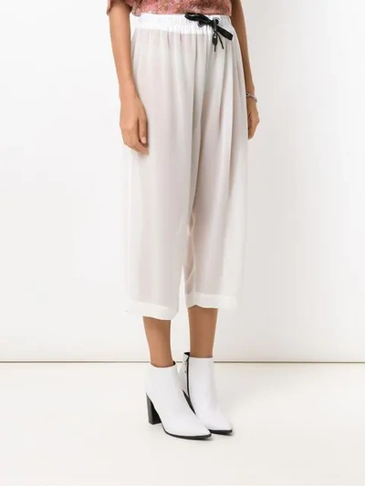 Shop À La Garçonne Chiffon Culottes In White