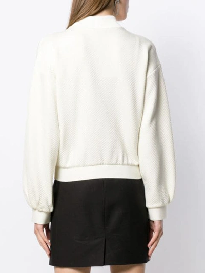 Shop Just Cavalli Contrast Stripe Sweater In White