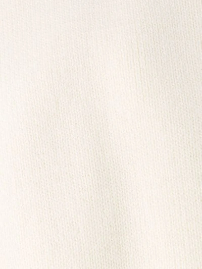 DAVID KOMA FRINGED SWEATER DRESS - 白色