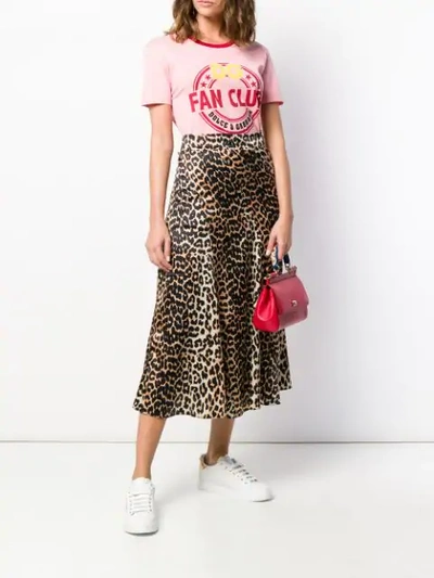 Shop Dolce & Gabbana Fan Club Print T-shirt In Pink