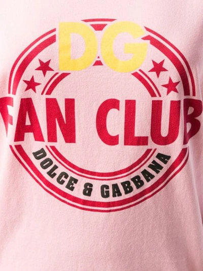 Shop Dolce & Gabbana Fan Club Print T-shirt In Pink