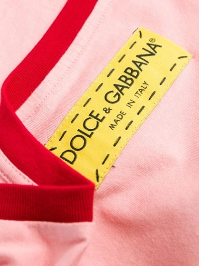 Shop Dolce & Gabbana Fan Club Print T-shirt In Pink