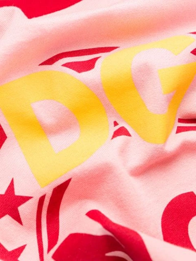 Shop Dolce & Gabbana Fan Club Print T-shirt In Pink