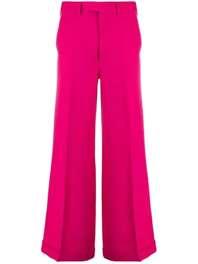 Shop Gucci High-rise Flared Trousers In Pink