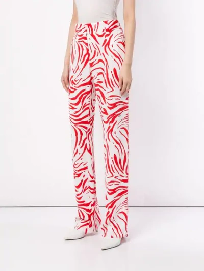 MSGM ZEBRA PRINT TROUSERS 
