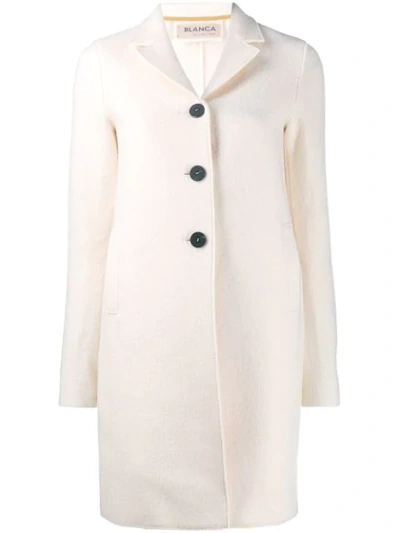 Shop Blanca Single Breasted Coat - Neutrals