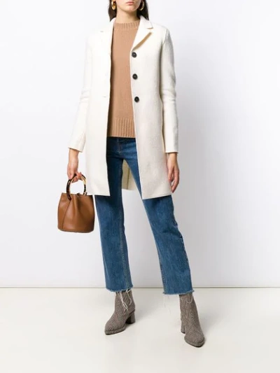 Shop Blanca Single Breasted Coat - Neutrals