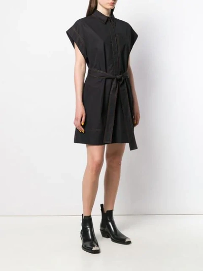 Shop Givenchy Short Shirt Dress In Black