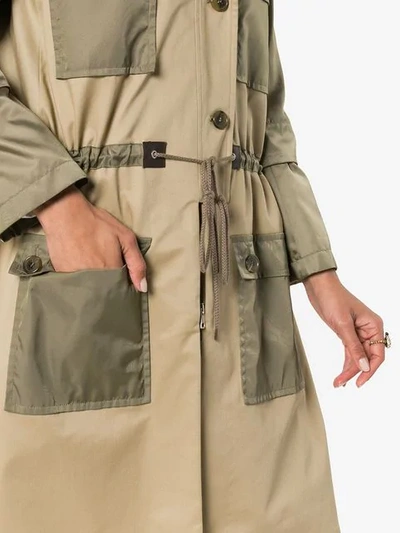 Shop Chloé Parka With Asymmetric Hem In 20f Grove Brown