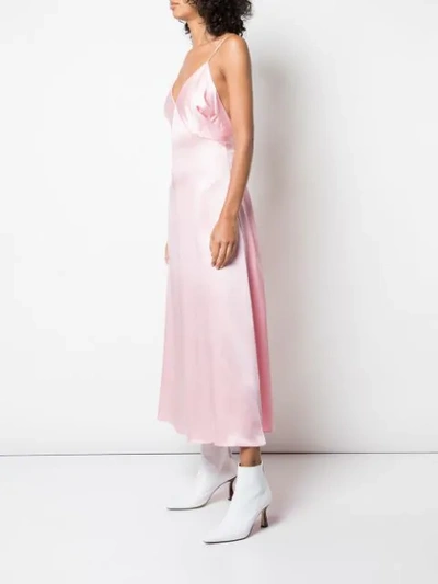 Shop Adam Lippes Flared Slip Dress In Petal Pink Petal