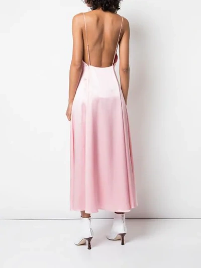 Shop Adam Lippes Flared Slip Dress In Petal Pink Petal