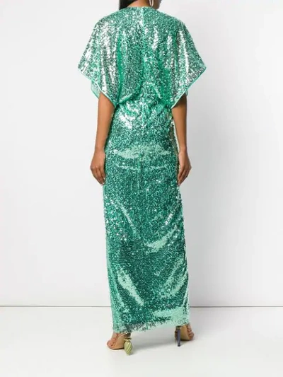 Shop In The Mood For Love Vanessa Sequined Dress In Green