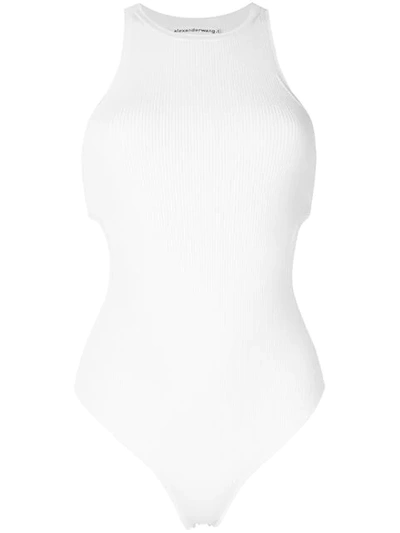 Shop Alexander Wang T T By Alexander Wang Sleeveless Bodysuit - White