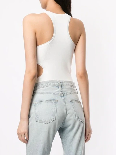 Shop Alexander Wang T T By Alexander Wang Sleeveless Bodysuit - White