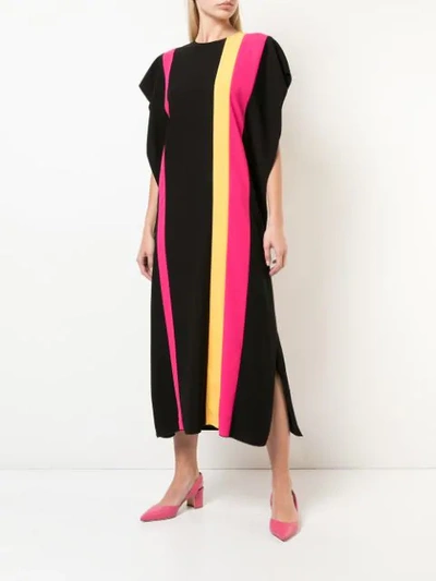 Shop Carolina Herrera Colour-block Dress In Black