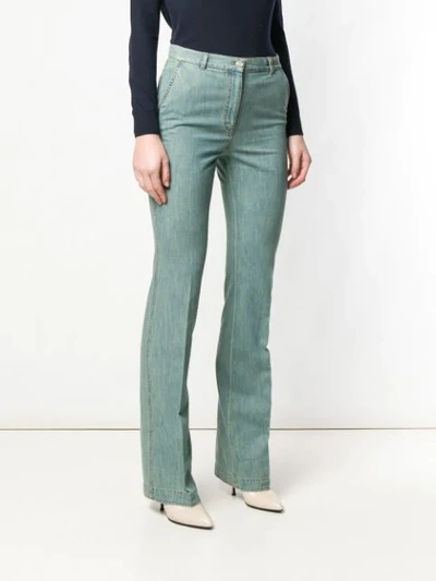 Shop Bottega Veneta Flared Jeans In 4702 Tweedia