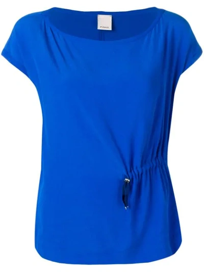 Shop Pinko Gathered Top In Blue