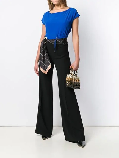 Shop Pinko Gathered Top In Blue