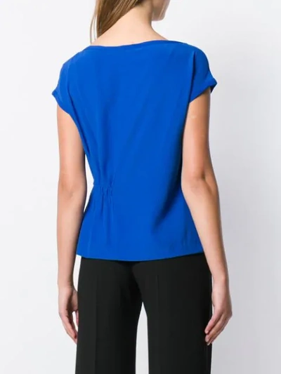 Shop Pinko Gathered Top In Blue